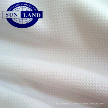 Tissu en maille 100% polyester blanchi pour œil d&#39;oiseau pour l&#39;impression